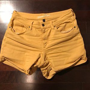 Universal Thread Mustard Yellow Denim Shorts